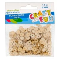 Opakowanie Cekiny gładkie 8mm złoty