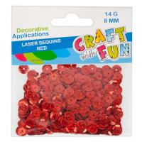Opakowanie Cekiny laser 8mm czerwony