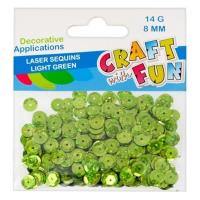 Opakowanie Cekiny laser 8mm jasny zielony