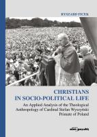 Okładka książki Christians in Socio-Political Life An Applied Analysis of the Theological Anthropology of Cardinal