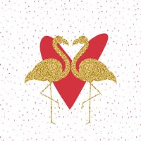 Opakowanie KARNET KW WALENTYNKI FLAMINGI