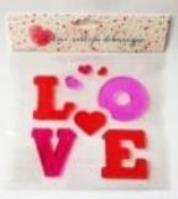 Opakowanie Naklejki żelowe - Kocham Love