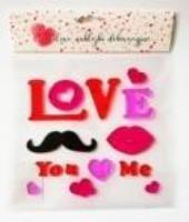 Opakowanie Naklejki żelowe - Kocham You&Me