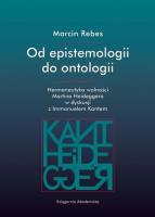 Okładka książki Od epistemologii do ontologii