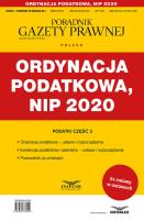 Okładka książki Ordynacja podatkowa NIP 2020