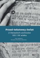 Okładka książki Przed-tekstowy świat