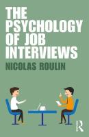 Okładka książki Psychology of Job Interviews
