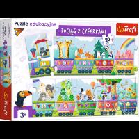 Opakowanie PUZZLE EDUKACYJNE POCIĄG Z CYFERKAMI