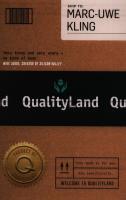 Qualityland. Autor: Kling Marc-Uwe. SmakLiter.pl Okładka książki Qualityland