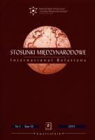 Opakowanie Stosunki międzynarodowe 1/2019 Tom 55