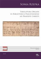 Tabulatura Organi. Autor: Sonia Rzepka. SmakLiter.pl Okładka książki Tabulatura Organi