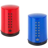 Okładka książki Temperówka FABER CASTELL grip 2001 MINI czerwona / niebieska 183710 FC