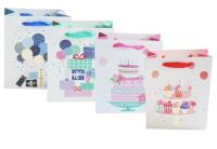 Opakowanie Torebka ozdobna płaska pionowa mała Urodziny