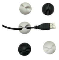 Opakowanie Uchwyt do kabli samoprzylepny czarny D.RECT