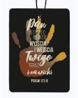 Opakowanie Zawieszka zapachowa - New car Ps. 121:8 czarny