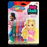 Opakowanie ZESTAW PASTELI KREDOWYCH DO WŁOSÓW  BLISTER COLORINO KIDS 5 SZTUK