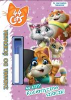 Okładka książki 44 koty. Zadania do ścierania. Kociastyczne szlacz