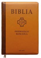 Biblia pierwszego Kościoła z paginat. karmelowa. Autor: praca zbirowa. SmakLiter.pl Okładka książki Biblia pierwszego Kościoła z paginat. karmelowa