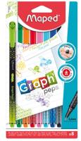 Opakowanie Cienkopis Graph Peps Deco 8 kolorów MAPED