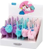 Opakowanie Długopis Unicorn pompon (24szt) nieb 82010