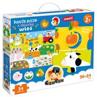 DUUUŻE PUZZLE Z DZIURKĄ WIEŚ 2+ CZUCZU. Wydawca: Bright Junior Media Justyna Han. SmakLiter.pl Opakowanie DUUUŻE PUZZLE Z DZIURKĄ WIEŚ 2+ CZUCZU