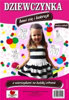 Okładka książki Dziewczynka bawi się i koloruje