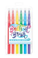 Flamastry pędzelkowe Brilliant Brush 6 kolorów. Wydawca: Kolorowe Baloniki. SmakLiter.pl Opakowanie Flamastry pędzelkowe Brilliant Brush 6 kolorów