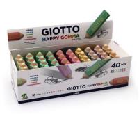 Gumka ołówek Happy Pastel (40szt) GIOTTO. Wydawca: GIOTTO. SmakLiter.pl Opakowanie Gumka ołówek Happy Pastel (40szt) GIOTTO