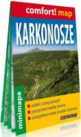 Karkonosze; laminowana mapa turystyczna mini 1:90 000. Autor: praca zbiorowa. SmakLiter.pl Okładka książki Karkonosze; laminowana mapa turystyczna mini 1:90 000