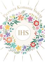 Okładka książki KARNET B6 KOMUNIA Z KIESZONKĄ KWIATY