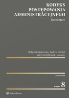 Kodeks postępowania administracyjnego Komentarz. Autor: Jaśkowska Małgorzata, Martyna B. Wilbrandt-Gotowicz, Wróbel Andrzej. SmakLiter.pl Okładka książki Kodeks postępowania administracyjnego Komentarz