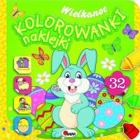 Kolorowanki naklejki Wielkanoc. Autor: Piotr Kozera. SmakLiter.pl Okładka książki Kolorowanki naklejki Wielkanoc