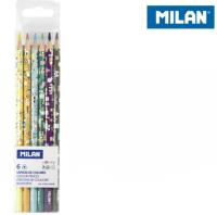 Opakowanie Kredki trójkątne 6 kolorów MILAN
