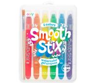 Kredki żelowe akwarelowe 6 kolorów + pędzelek. Wydawca: Kolorowe Baloniki. SmakLiter.pl Opakowanie Kredki żelowe akwarelowe 6 kolorów + pędzelek