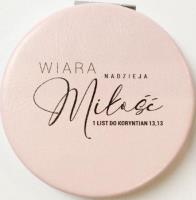 Opakowanie Lusterko kieszonkowe - Wiara nadzieja miłość