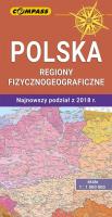 Okładka książki Mapa - Polska regiony fizycznogeograficzne