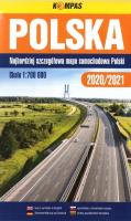 Okładka książki Mapa samochodowy 1:700 000 Polska BR KOMPAS