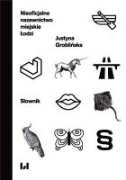Nieoficjalne nazewnictwo miejskie Łodzi. Autor: Groblińska Justyna. SmakLiter.pl Okładka książki Nieoficjalne nazewnictwo miejskie Łodzi