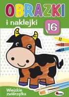 Obrazki i naklejki Wiejskie zwierzęta. Autor: Piotr Kozera. SmakLiter.pl Okładka książki Obrazki i naklejki Wiejskie zwierzęta