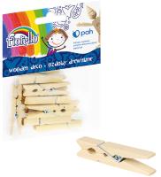 Opakowanie Ozdoby drewniane Spinacz Duży 12szt FIORELLO