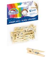 Ozdoby drewniane Spinacz Mały 25szt FIORELLO. Wydawca: Fiorello. SmakLiter.pl Opakowanie Ozdoby drewniane Spinacz Mały 25szt FIORELLO