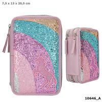 Opakowanie PIÓRNIK POTRÓJNY Z WYPOSAŻENIEM BROKATOWY JEDNOROŻEC YLVI 10646A