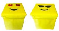 Opakowanie Pufa Emoji kwadratowa z możliwością przechowywania
