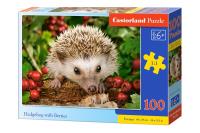 Opakowanie Puzzle 100 Hedgehog with Berries CASTOR
