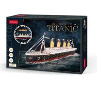 Puzzle 3D LED Titanic. Wydawca: Cubic Fun. SmakLiter.pl Opakowanie Puzzle 3D LED Titanic