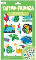 Tatuaże zmywalne Tattoo Palooza - Dinozaury. Wydawca: Kolorowe Baloniki. SmakLiter.pl Opakowanie Tatuaże zmywalne Tattoo Palooza - Dinozaury