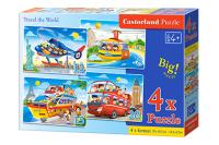 4x1 Puzzle 8-12-15-20 Travel the World. Wydawca: Castorland. SmakLiter.pl Opakowanie 4x1 Puzzle 8-12-15-20 Travel the World