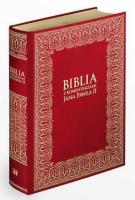 Okładka książki Biblia z komentarzami JP II w.okolicznościowe