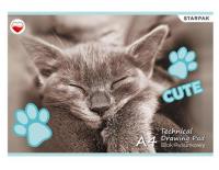 Opakowanie Blok techniczny biały Kotki  A4/10k Starpak