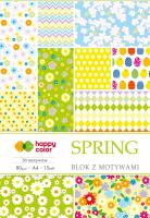 Opakowanie Blok z motywami Spring A4/15ark HAPPY COLOR